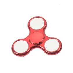 Vibrant LED Luminous Fidget Spinner - Glow-in-the-Dark Stress Relief Toy (Red)