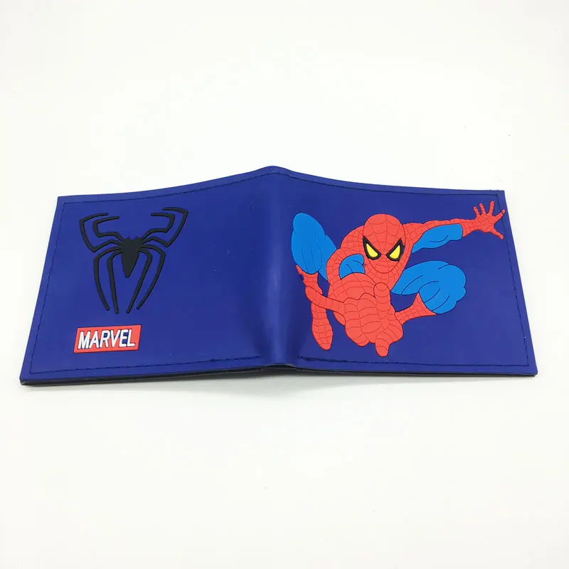 Аниме Marvel Человек-паук кошелек Мстители герой Капитан Америка Супермен бетмен И Дедпул Чудо-Женщина Кошелек Мужские ПВХ Короткие Кошельки