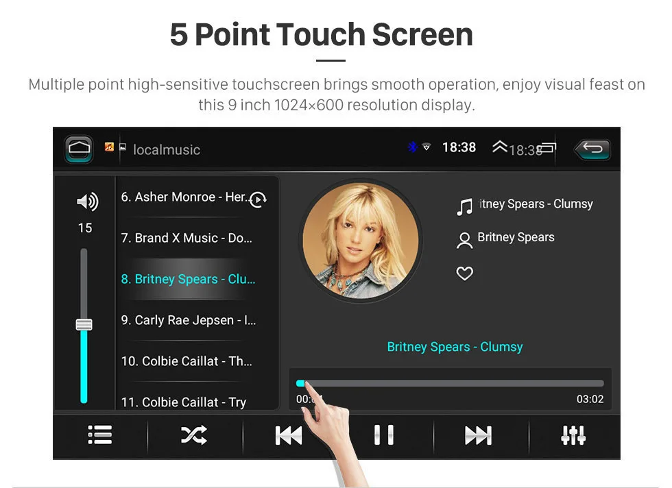 Top Seicane 2 din Android 8.1 DVD Player Bluetooth GPS Navigation Radio for 2005-2010 2011 2012 HYUNDAI SANTA FE with WIFI 1024*600 5