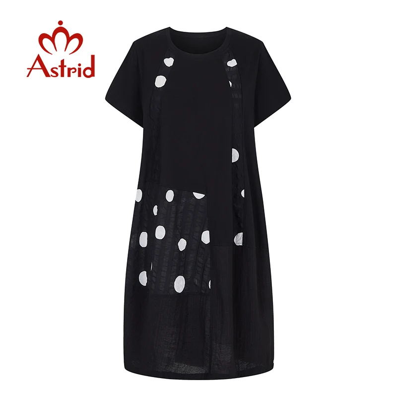 Женское платье в горошек Astrid длинное винтажное большого размера стиле пэчворк