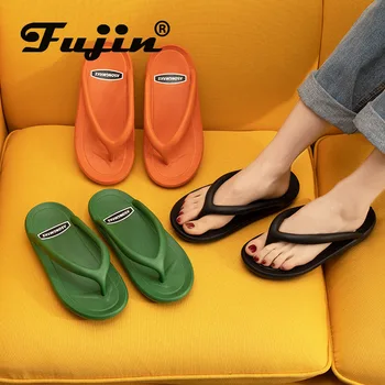 

Fujin Flip Flops Women's Summer 2020 Home Slippers Couple's Platform Indoor Fashion Flat Bottom Breathable Causal Women Slipper