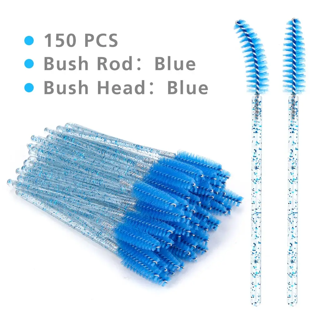 All Blue Одноразовые аппликаторы 150 шт кисти ресницы макияж щеточки Одноразовые Тушь для ресниц палочки Аппликатор Кисть для глаз брови ложки - Handle Color: All Blue