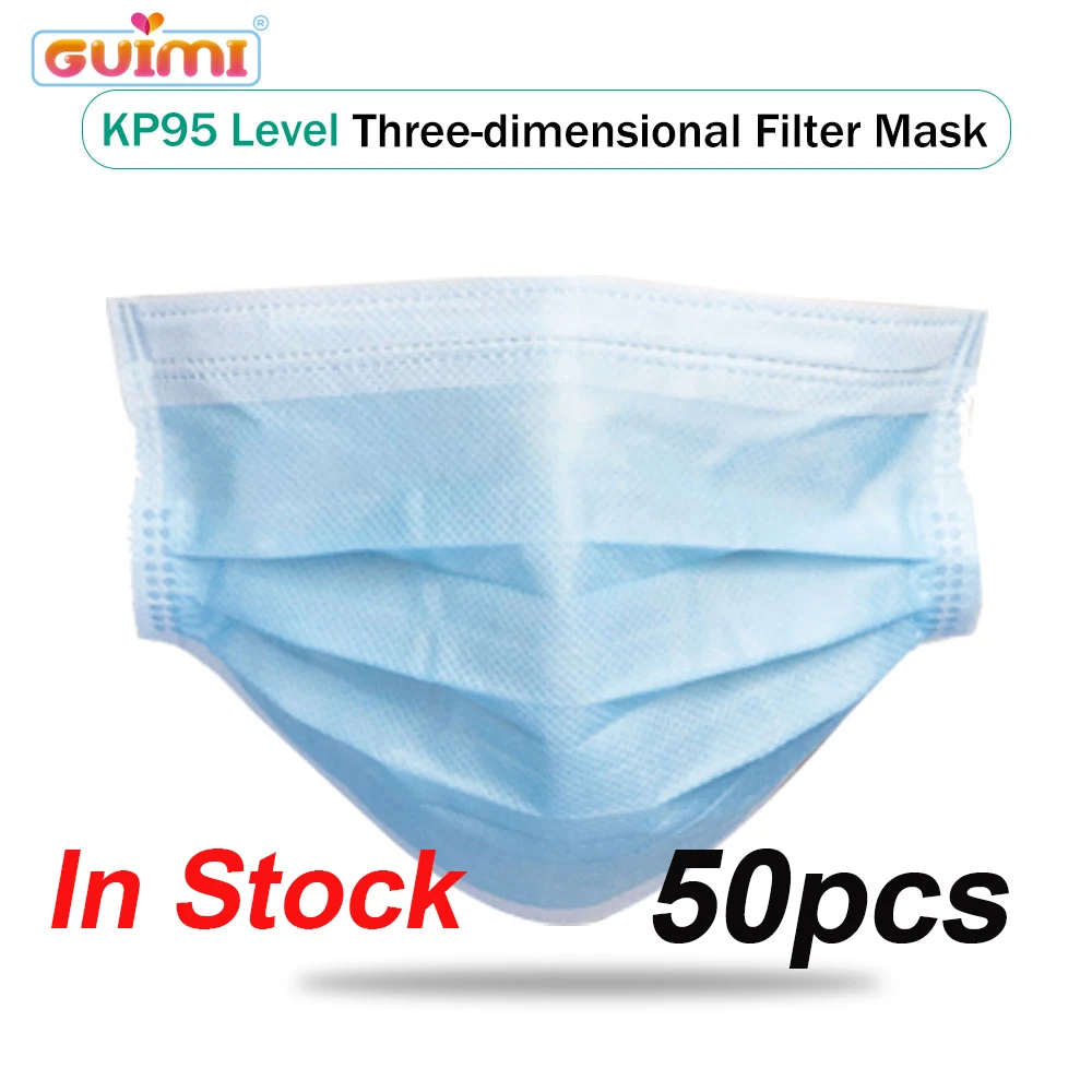 

50pcs Face Anti Virus Mask Disposable Protect 3 Layers Filter Dustproof Earloop Non Woven Mouth Masks In Stock 24 Hours Shipping