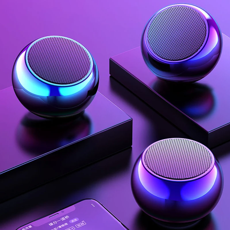 Гальваническая Мини Беспроводная bluetooth-колонка маленькая стальная пушка