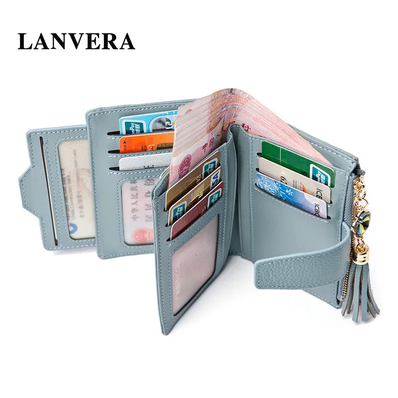 LANVERA модный кисточкой Кошелек с подвеской Дамский кошелек женский кожаный кошелек Дамский клатч