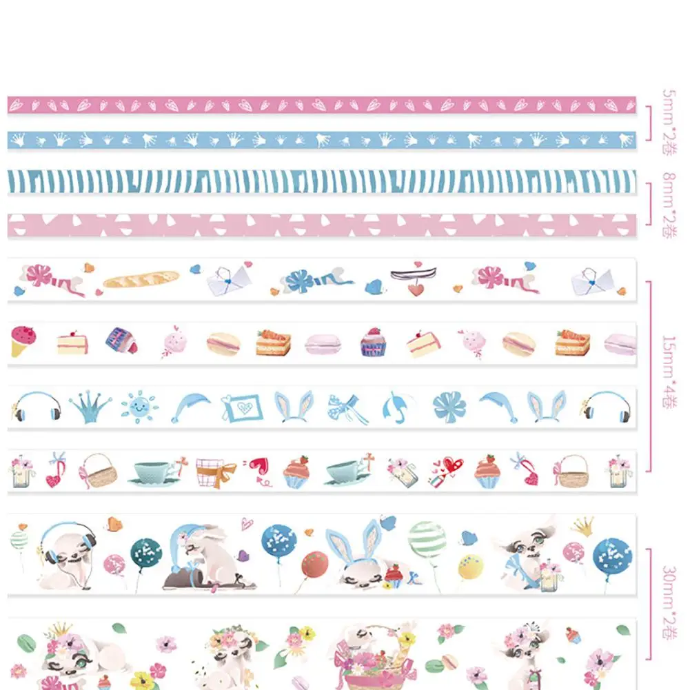 10pcs Washi Masking Tape DIY Decoration Fashion Scrapbooking Planner Decal Tape R20