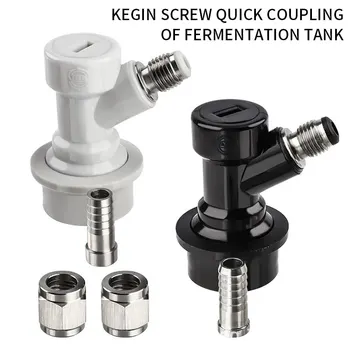 

Home Brew Ball Beer Keg Connector Dispenser Ball Keg Disconnect Liquid / Gas Connectors 1/4'' For Ball Keg#Z