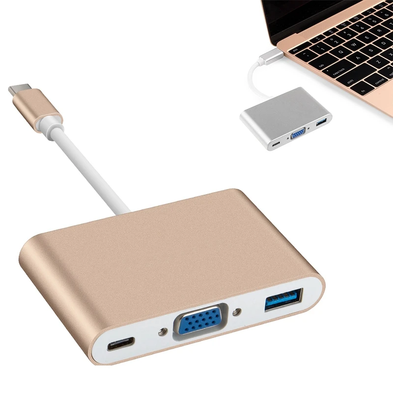 Тип C USB 3,1 до USB-C 4K HDMI USB 3,0 адаптер 3 в 2 хаб для Apple Macbook