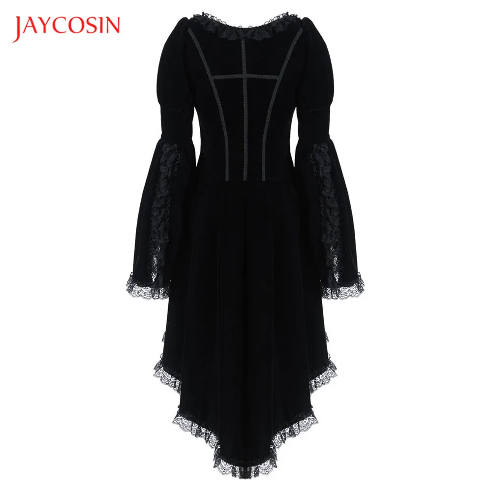 Joycosin вечерние женские куртки, модные женские платья с круглым вырезом, кружевами, на молнии, с расклешенными рукавами, женские фраки, платья выше колена
