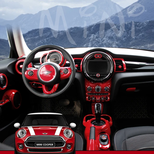 Accesorios interiores de coche para MINI ONE COOPER S JCW F55 F56 F57,  pegatina de freno de mano para volante, modificación decorativa de estilo -  AliExpress