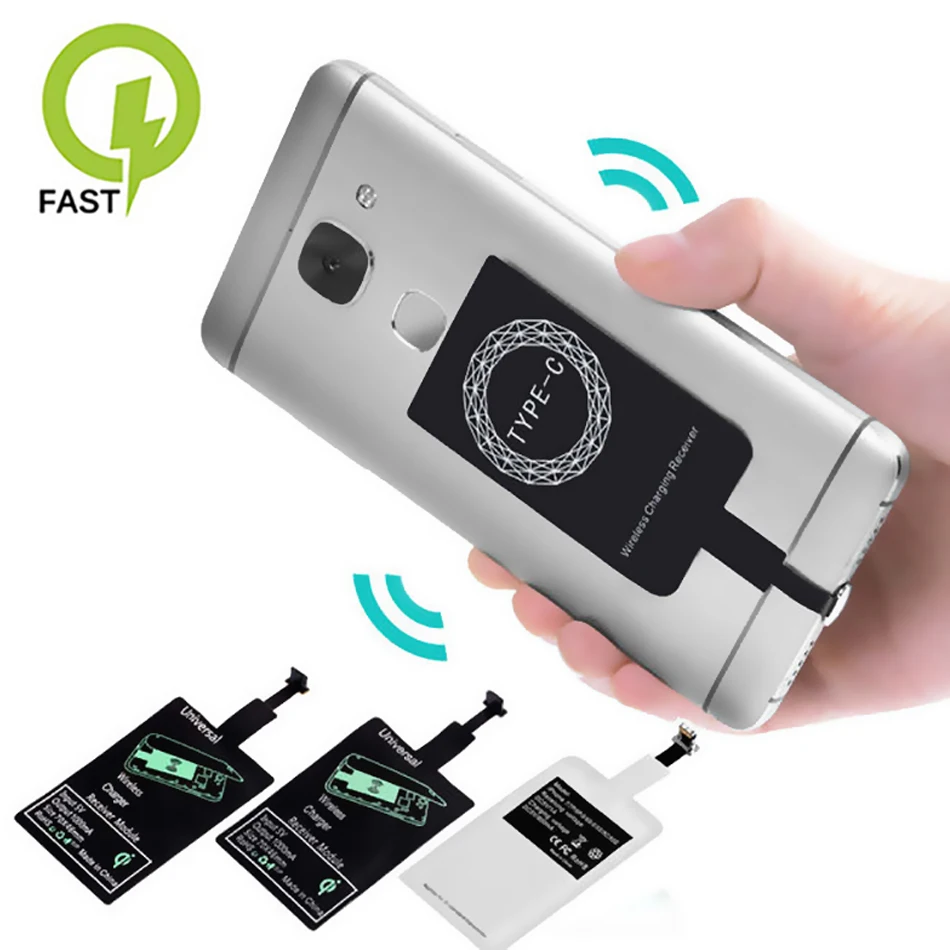 Купить Беспроводное зарядное устройство Qi с поддержкой Micro USB Type-C iPhone  Мобильные | Беспроводные зарядные устройства (4000800175124)