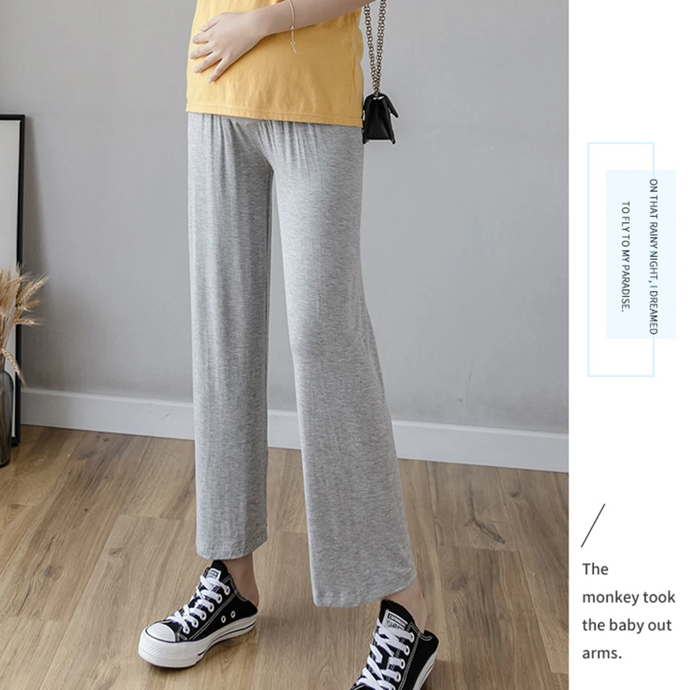 Повседневные женские пижамные штаны для беременных с эластичной резинкой на