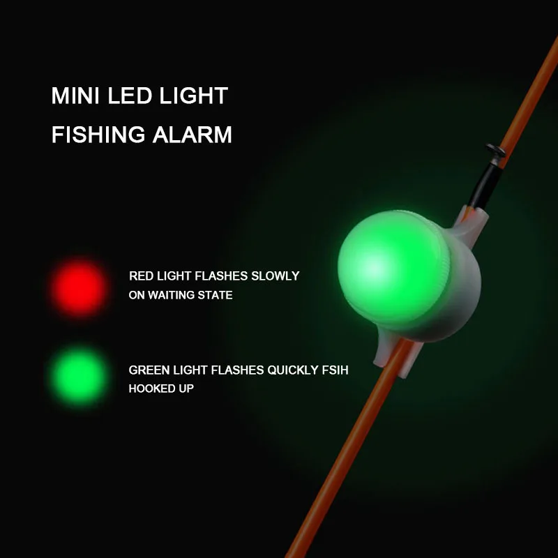 Мини светодиодный светильник Автоматическая Индукционная рыболовная сигнализация наконечник удочки Карп ночной рыболовный светильник автоматическое распознавание укуса сигнализация с 1 шт. батареей