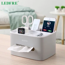 Home office lagerung Schreibtisch Lagerung Box Multi-funktionale Fernbedienung Fall Cosmetic Organizer Halter saug papier tissue box(China)