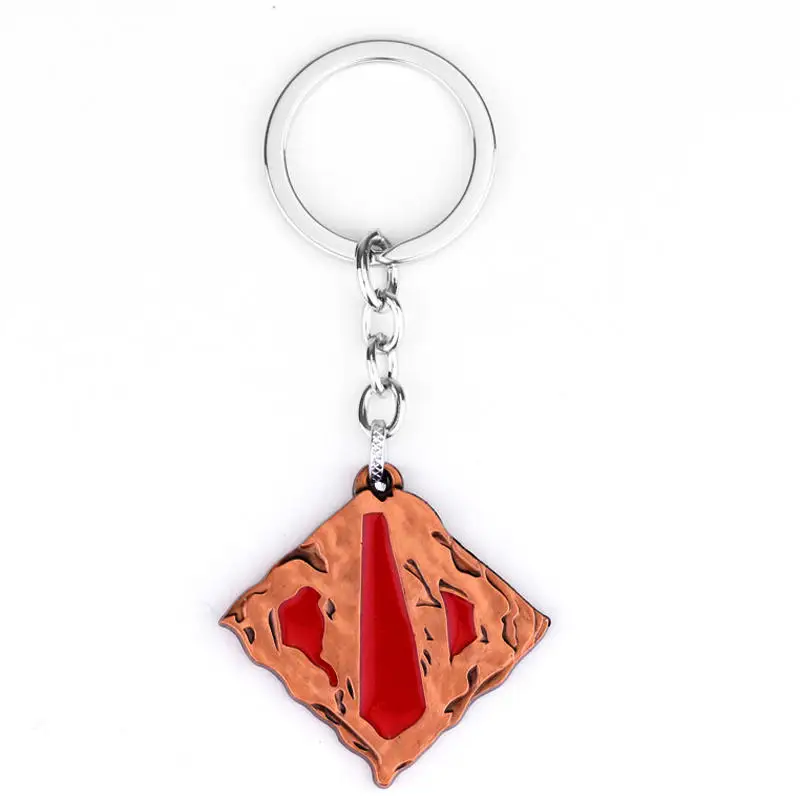 RED BRONZE Популярная игра, винтажный Dota 2 брелок, dota2, логотип, сплав, подвеска, брелок, подарок, мужской автомобильный брелок, кольцо, фигурка, кинжалок, брелок - Цвет: RED BRONZE
