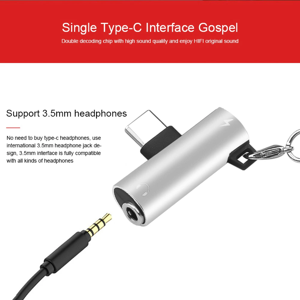 Usb Type C to 3.5mm Aux Jack Audio Adapter For Xiaomi mi 9 Huawei P30 Mate 30 pro Audio Splitter Type-C Charging Adapter 4 Ha4bd52b2c5bd4ebebac52d45f73c99c7S