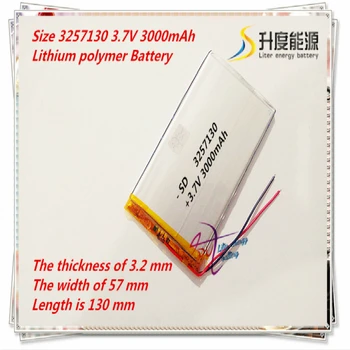 

Polymer lithium ion battery 3257130 3.7V 3000MAH can be customized wholesale CE FCC ROHS MSDS quality certification