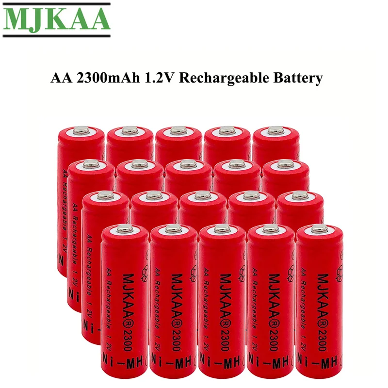 MJKAA 10/20 шт AA 1 2 V 2300mAh Ni-MH батареи 2A 100% Высокое качество нейтральная аккумуляторная