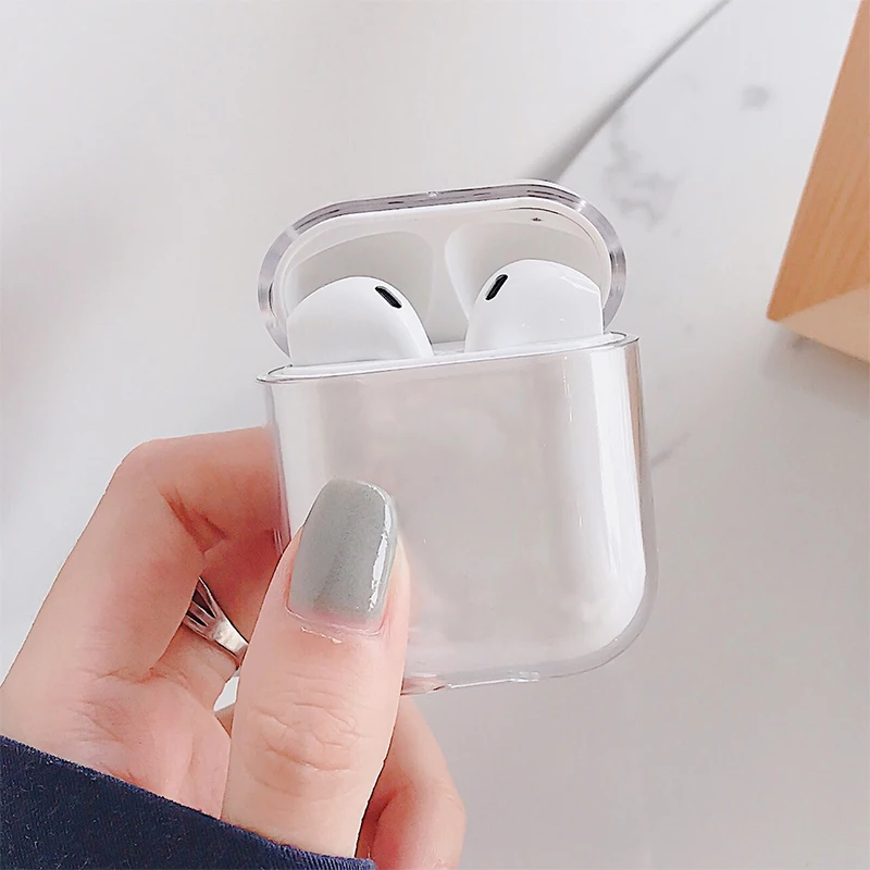 Прозрачные чехлы для AirPods чехол s Bluetooth беспроводные наушники защитный Airpods 2 1 шт
