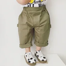 Осенняя одежда стиль детская одежда для мужчин и женщин детская Корейская стиль высокое качество модные тонкие Капри Комбинезон