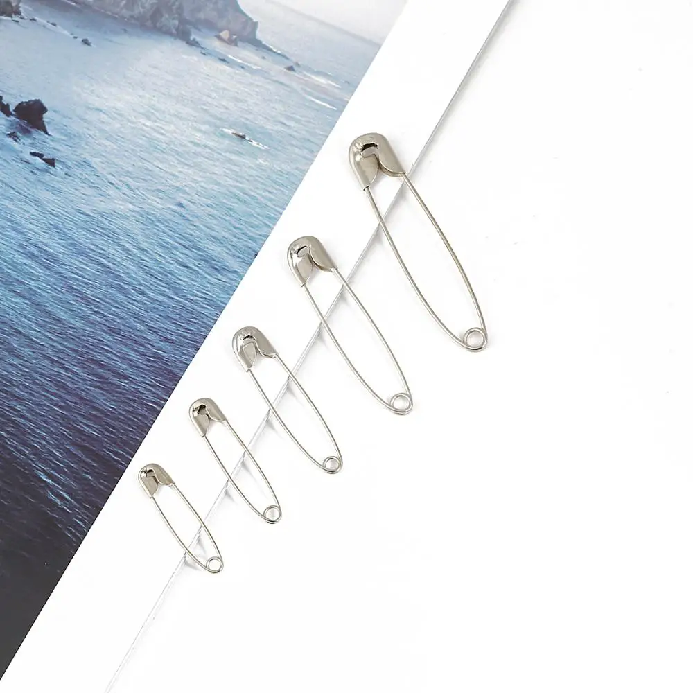 Safety Pins 50/100Pcs DIY Sewing Tools Accessory Silver Metal Needles Large Safety Pin Small Brooch Apparel Accessories