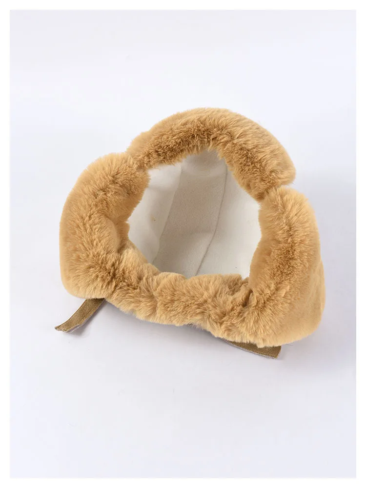 DRESSUUP Autumn and Winter Hat Ladies Fashion Imitation Fur Integrated Lei Feng Hat Ear Protection Warm