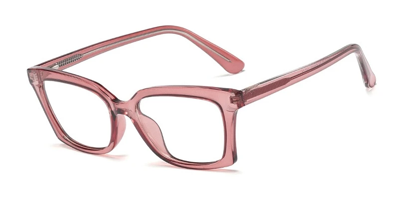 48049 пластиковые титановые квадратные оправы для очков кошачий глаз ретро мужские женские оптические модные компьютерные очки - Цвет оправы: C4 pink