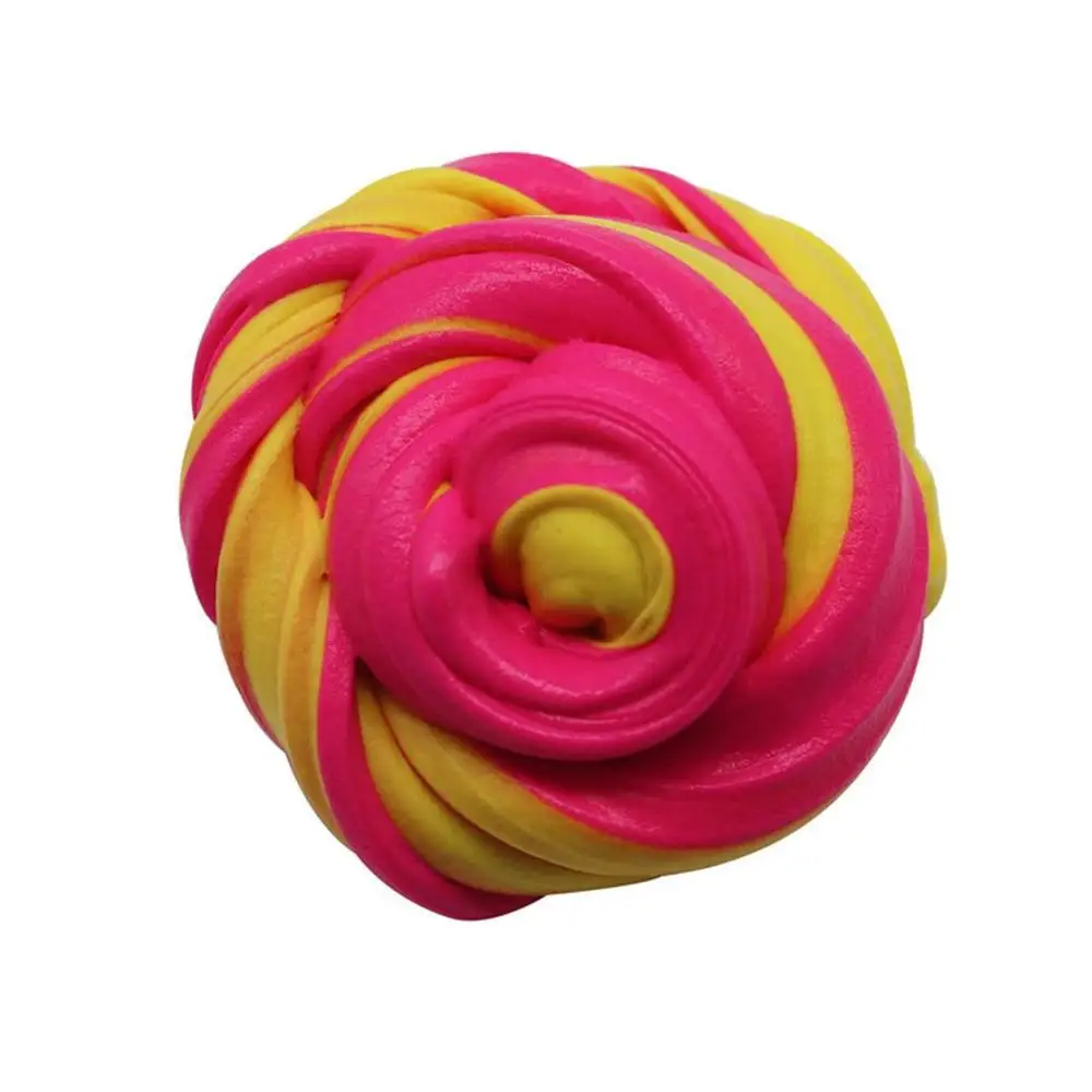 red yellow Новинка, сделай сам, мягкая выдавливающая слизи, грязь, снятие стресса, игрушка из кристаллов, декомпрессия, релиз из грязи, желе для детей, игрушки, подарки - Цвет: red yellow