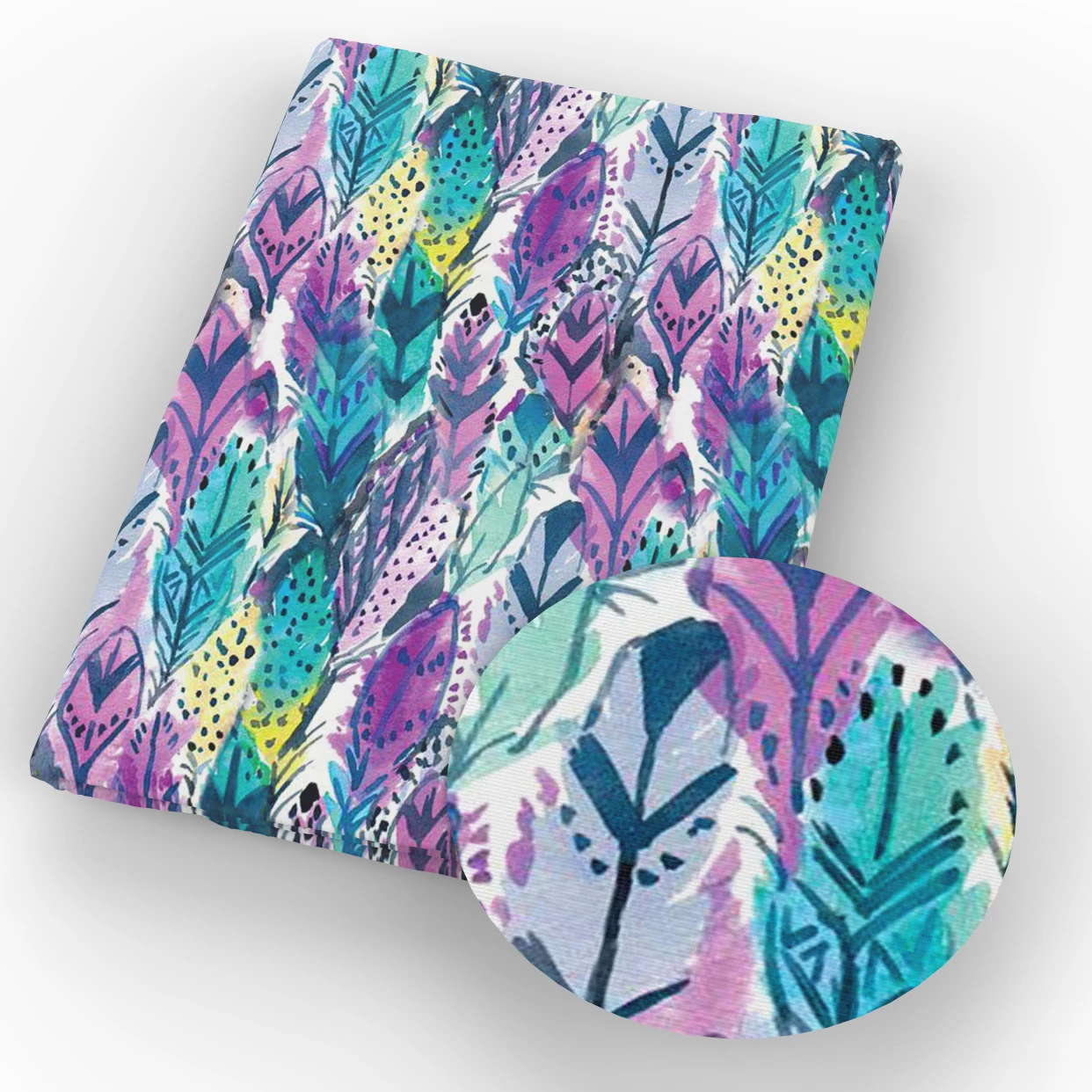 

David accessories 50*145cm Feather Printed Polyester Cotton Fabric DIY Kids Home Textile Decoration Sewing Doll Material,c7979