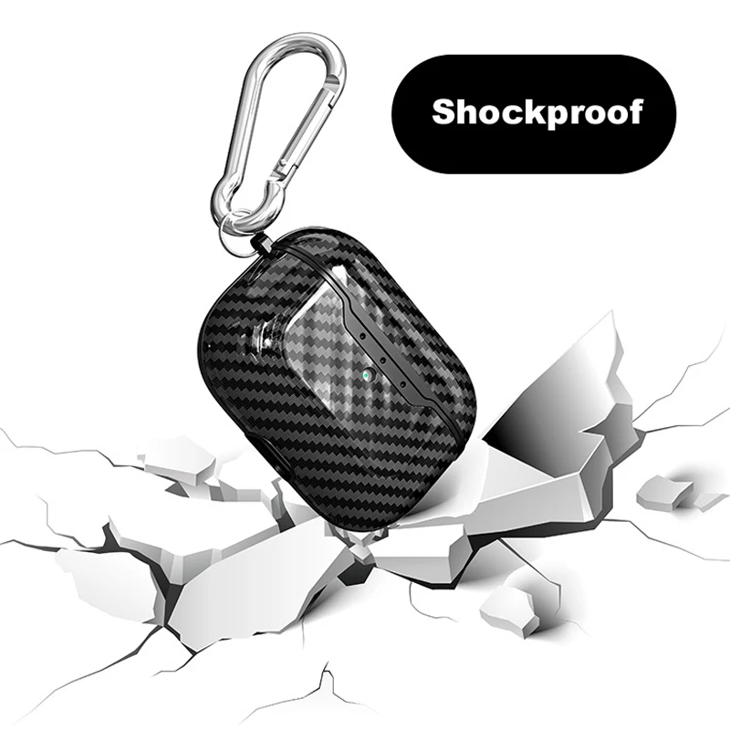 Углеродное волокно дизайн Bluetooth наушники зарядное устройство коробка защитный чехол откидная крышка для Airpods Pro Airpods 3-го поколения наушники