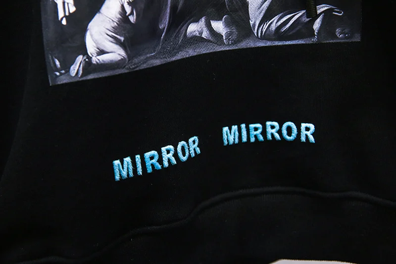 19ss Off-White OW религиозная картина маслом для мужчин и женщин для влюбленных Модная хлопковая Повседневная Толстовка с капюшоном свободная Куртка Пуловер