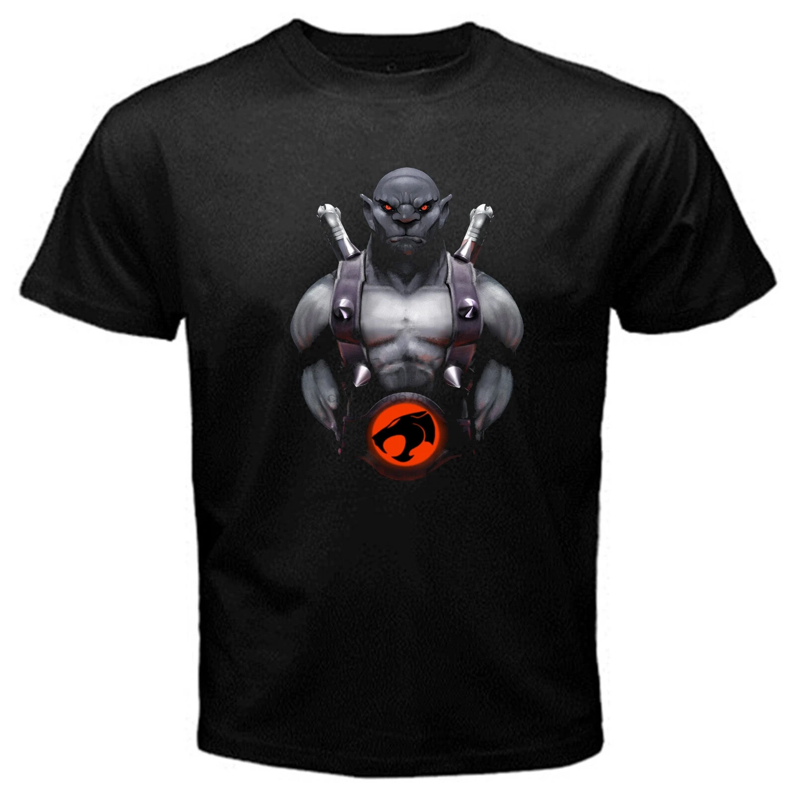 

Panthro thundercats gym train cartoon classic tv series T-Shirt Black Basic Tee Cool Casual pride t shirt men Unisex Fashion