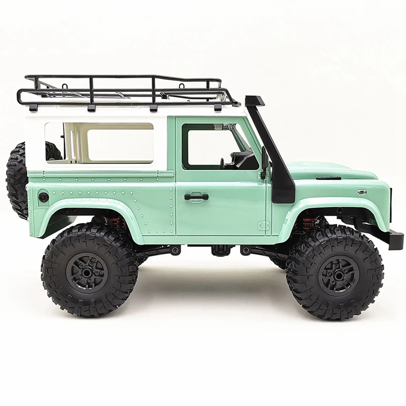 2 Pcs Mn-90 1/12 2.4G 4Wd 15Km/H Rc Car with Front Led Light 2 Body Shell Rock Crawler Truck Rtr Toy Christmas Gift Kids Boys(R