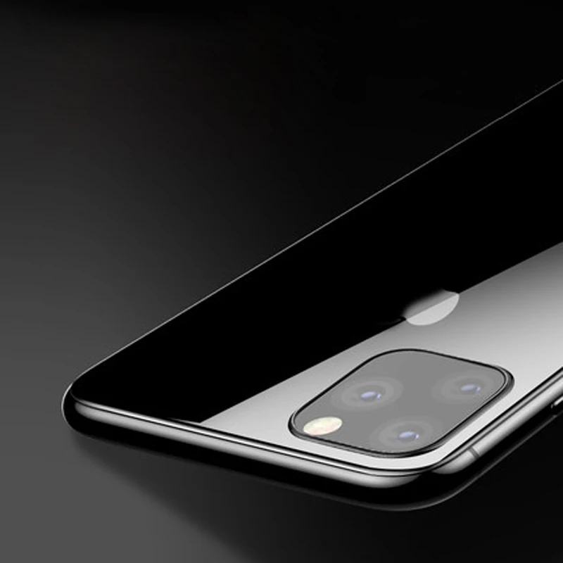 Защитная пленка 9H из закаленного стекла для iPhone 11 Pro Max 11 Pro 11 цветная зеркальная задняя крышка Защитная пленка с логотипом