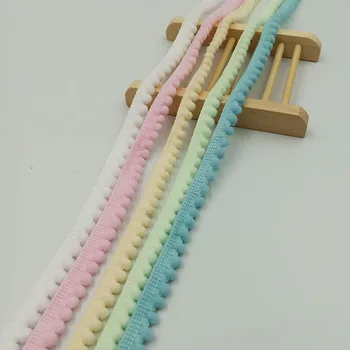 

5 Yards Pom Pom Trim Ball 10 mm MINI Pearl Pompom Fringe Ribbon Sewing Lace Kintted Fabric Handmade Craft Accessories