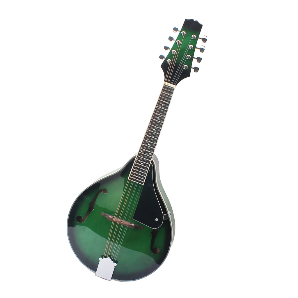 8 String Acoustic Mandolin Folk Instrument for Beginner Music Lovers Green