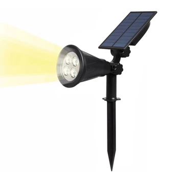 

Binval 4LED Solar Lawn Lamp Spotlights Lights Adjustable Waterproof Outdoor Lighting Wall Lamp for Backyard Patio Gardens