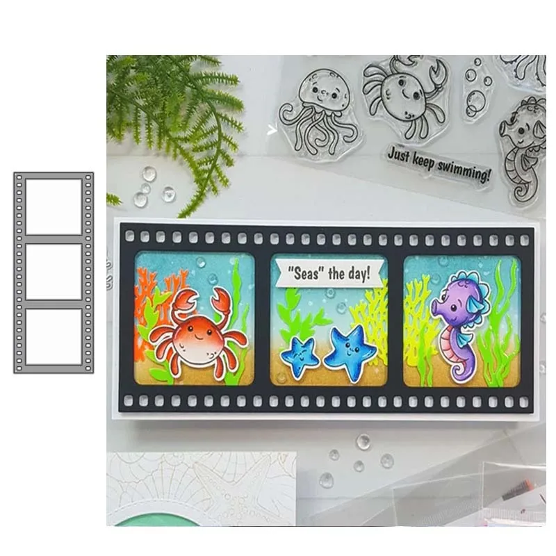 

JC 2020 New Metal Cutting Dies Movie Film Frame Background Scrapbook Craft Mold Stencil Handmade Tool Paper Card Make Template