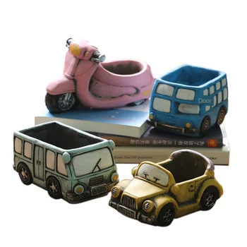 

Creative retro personalized cartoon car fleshy flowerpot not easy to deform, breathable micro landscape potted ornaments