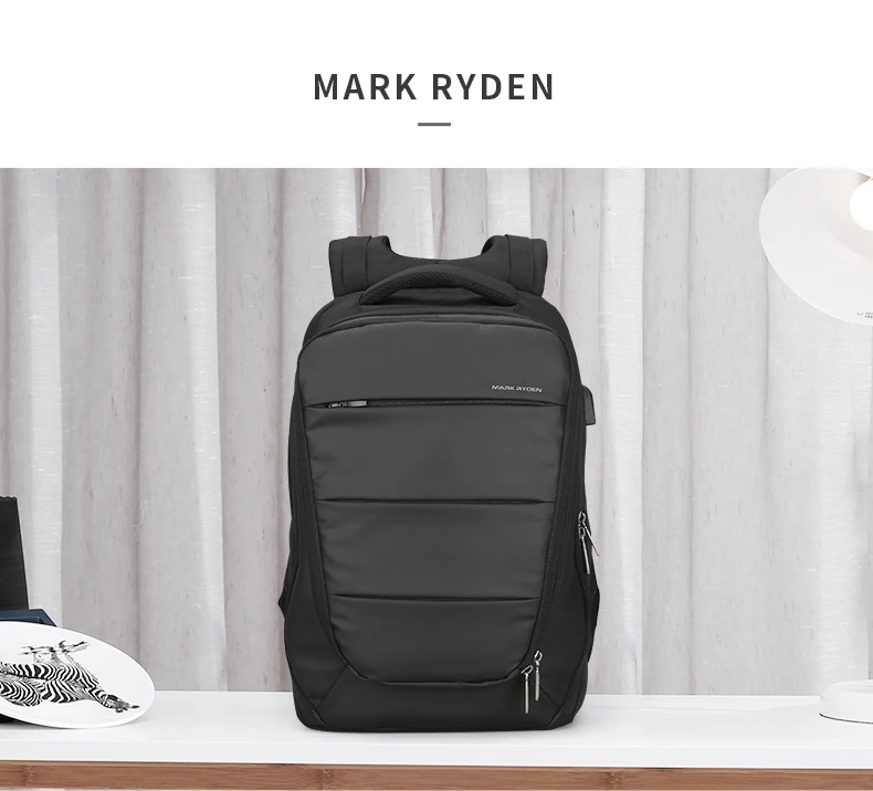 Mark Ryden, водонепроницаемые, бизнес, для отдыха, мужские рюкзаки, Mochila, для 15 дюймов, для ноутбука, мужские, usb, зарядка, водоотталкивающие, деловые сумки