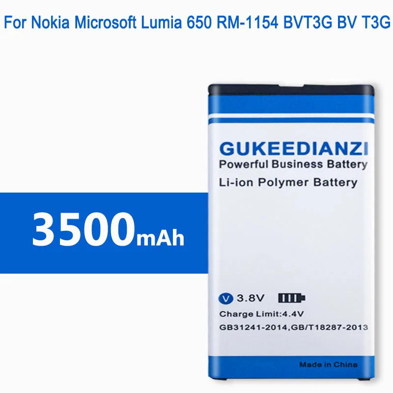 BV-T3G BVT3G T3G Li-Ion Мобильный телефон Аккумулятор для Nokia Microsoft Lumia 650 RM-1154 батареи