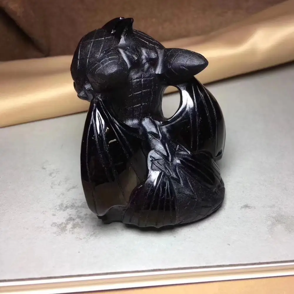 Natural Obsidian Quartz Toothless Dragon Hand Carved Crystal Polished Quartz Healing Stones Gemstones For Home DIY Decorations Natural Obsidian Quartz Toothless Dragon Hand Carved Crystal Polished Quartz Healing Stones Gemstones For Home DIY Decorations
