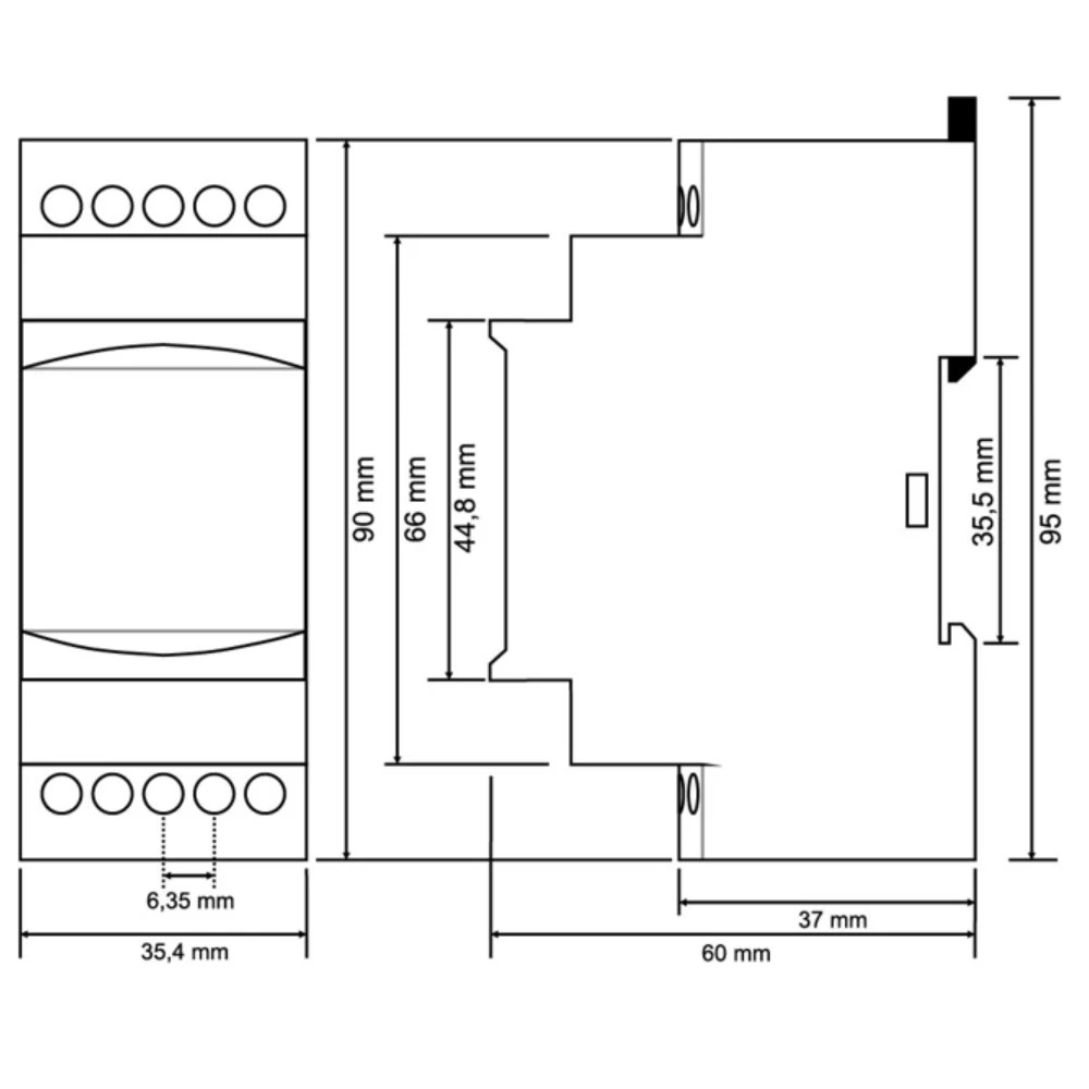 termostato embutido de trilho controlador de temperatura