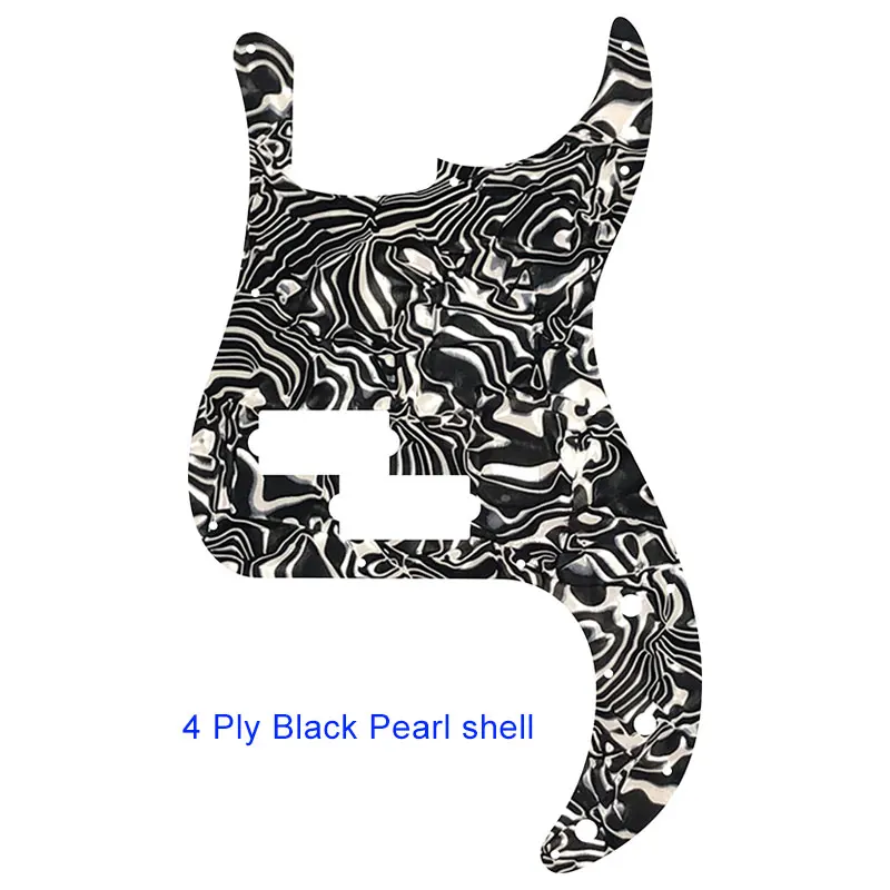 Пользовательские гитарные части, качественная электрическая гитара Pickguard-для США/Мехико Fd стандарт P бас Гитара Pickguard царапина пластина - Цвет: Black pearl shell