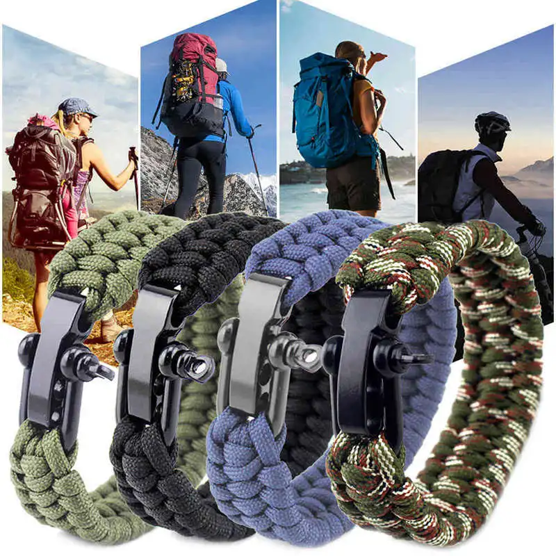 

Camping Rope Paracord Hiking Tactical Survival Braided Camp Equipment Rescue Umbrella Rope Outdoor Bracelets Parachute Cord