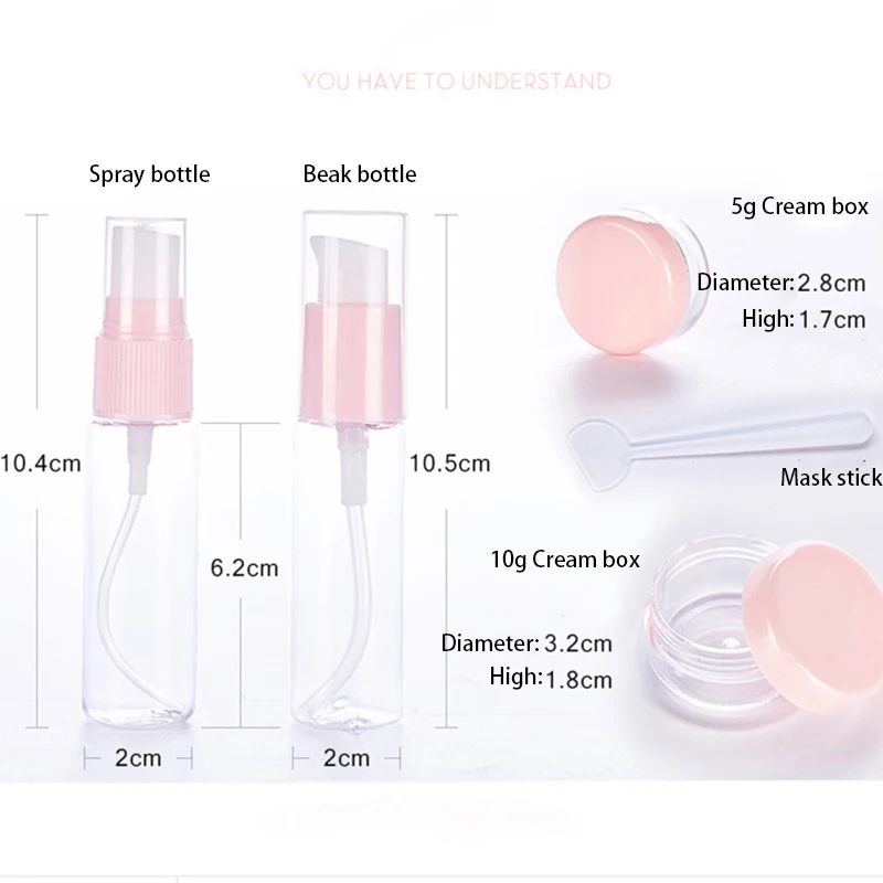 Travel Sub Bottle Set Spray Bottle Cream Lotion Cosmetic Container Portable Transparent Plastic Refillable Dispensing Tool 1 Travel Sub Bottle Set Spray Bottle Cream Lotion Cosmetic Container Portable Transparent Plastic Refillable Dispensing Tool 5