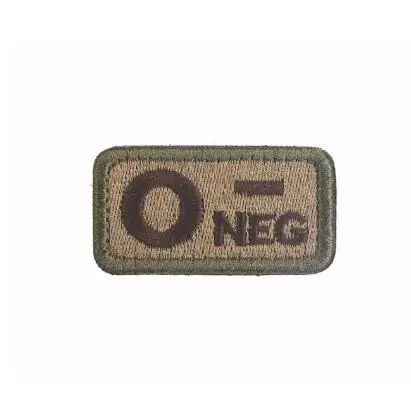 Blood Type Morale Patches Hook Loop Embroidery Military Tactics Badge For Coat Backpack DIY Sewing Fabric A+POS O-NEG Patches - Цвет: 7