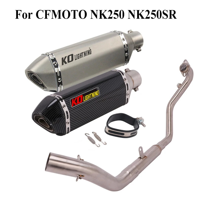 Для CF-Moto NK250 NK250SR мотоциклетный комплект для выхлопной системы труба Глушитель выхлопная труба соединение Передняя труба выхлопная система ... Для CF-Moto NK250 NK250SR мотоциклетный комплект для выхлопной системы труба Глушитель выхлопная труба соединение Передняя труба выхлопная система ...