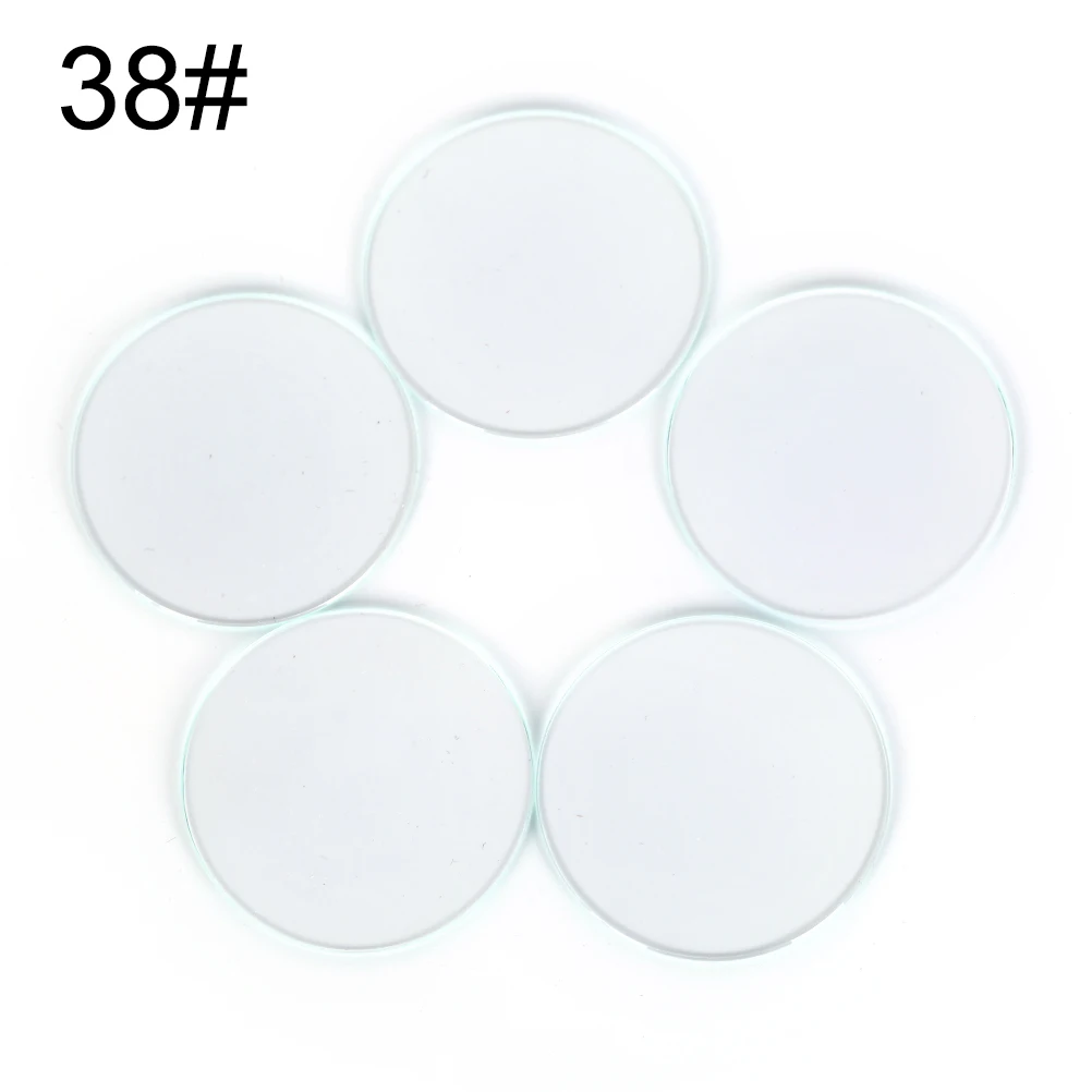 5pcs 36mm/37mm/38mm/39mm/40mm Anti-scratch Transparent Round Crystal Glass Part For Watch Repair Size new - Цвет: 38
