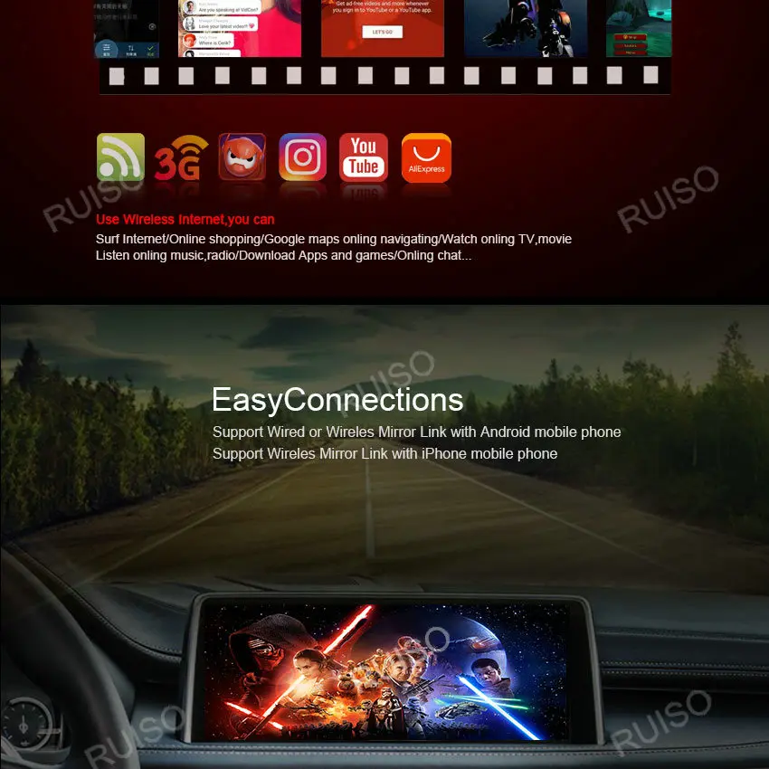 Ruiso 4 Гб+ 32 ГБ для Benz c-класс W205, glc-класс X253 C253Android 9,0 автомобильный dvd-плеер gps аудио авто стерео Мультимедиа ips монитор